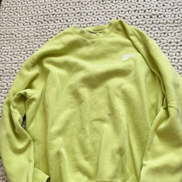 Nike Sweaters - Nike Lime Green Sweater Over Sized